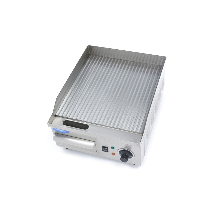 Maxima - Plaque de cuisson - Rainurée - 36cm - incluant un bac de récupération de graisse