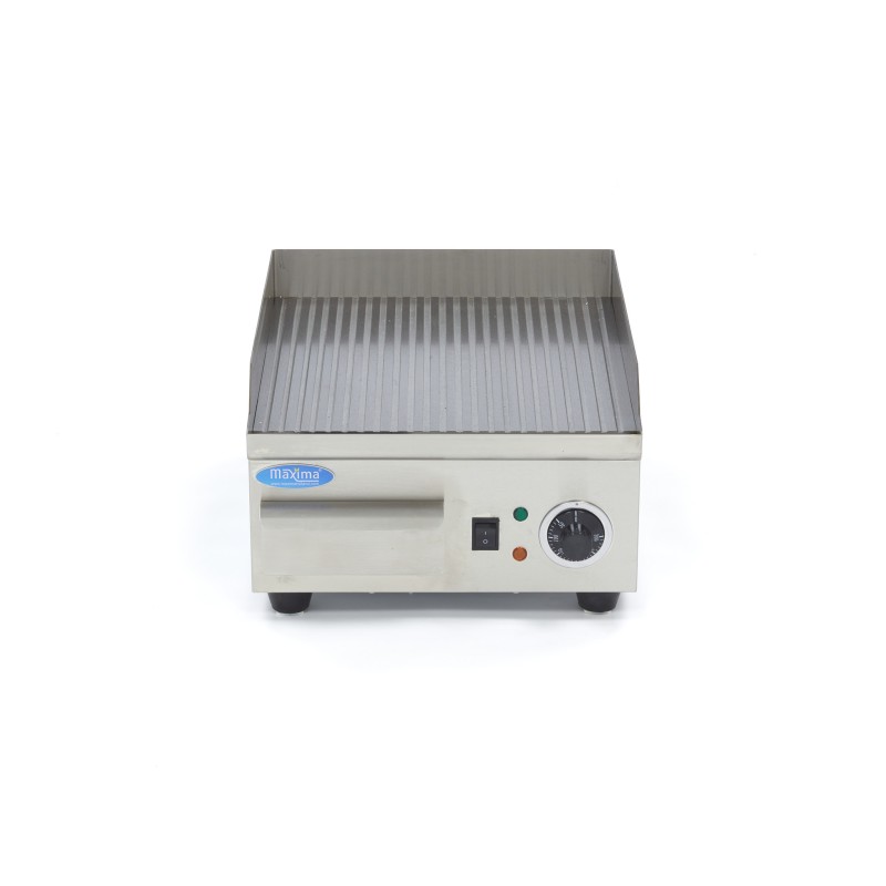Maxima - Plaque de cuisson - Rainurée - 36cm - incluant un bac de récupération de graisse