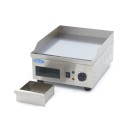 Maxima - Plaque de cuisson - Chrome lisse - 36 cm - avec bac de récupération des graisses