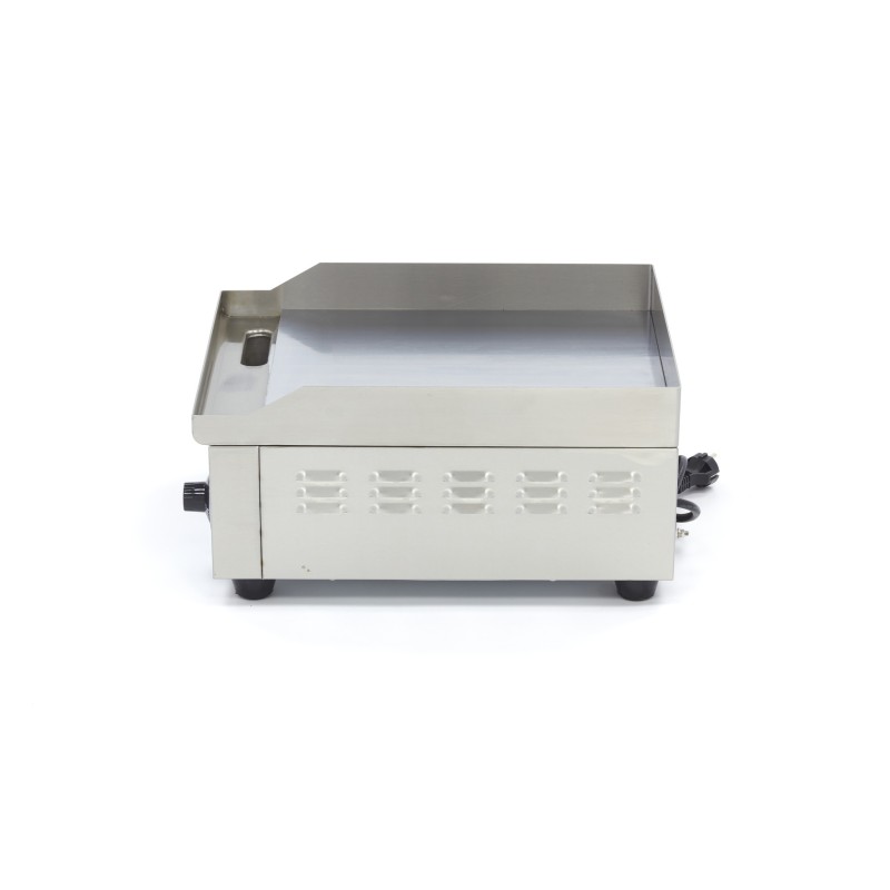 Maxima - Plaque de cuisson - Chrome lisse - 36 cm - avec bac de récupération des graisses