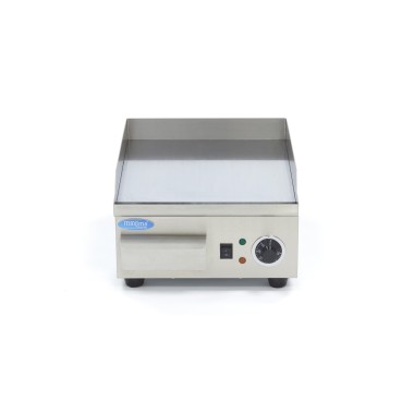 Maxima - Plaque de cuisson - Chrome lisse - 36 cm - avec bac de récupération des graisses