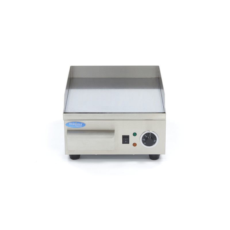 Maxima - Plaque de cuisson - Chrome lisse - 36 cm - avec bac de récupération des graisses