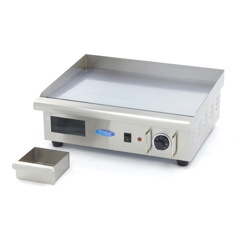 Maxima - Plaque à griller - Chrome lisse - 55cm - incl. Bac de récupération
