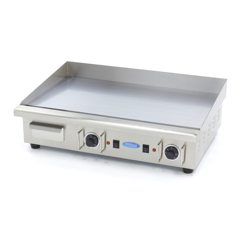 Maxima - Plaque de cuisson - Chrome lisse - 73cm - avec bac de récupération - 400V