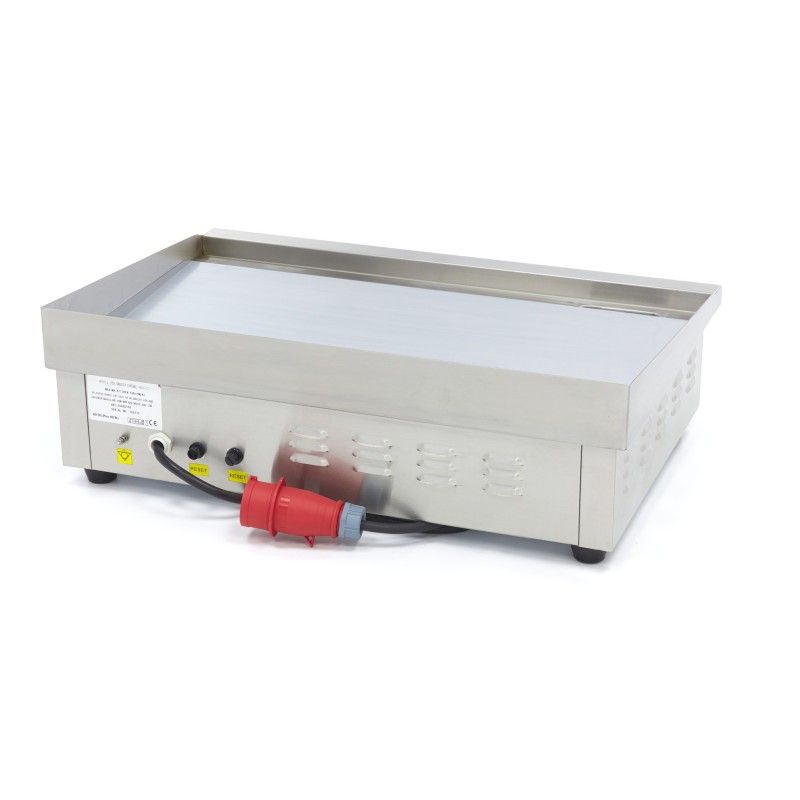 Maxima - Plaque de cuisson - Chrome lisse - 73cm - avec bac de récupération - 400V