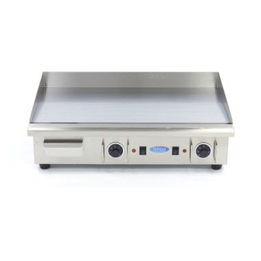 Maxima - Plaque de cuisson - Chrome lisse - 73cm - avec bac de récupération - 400V