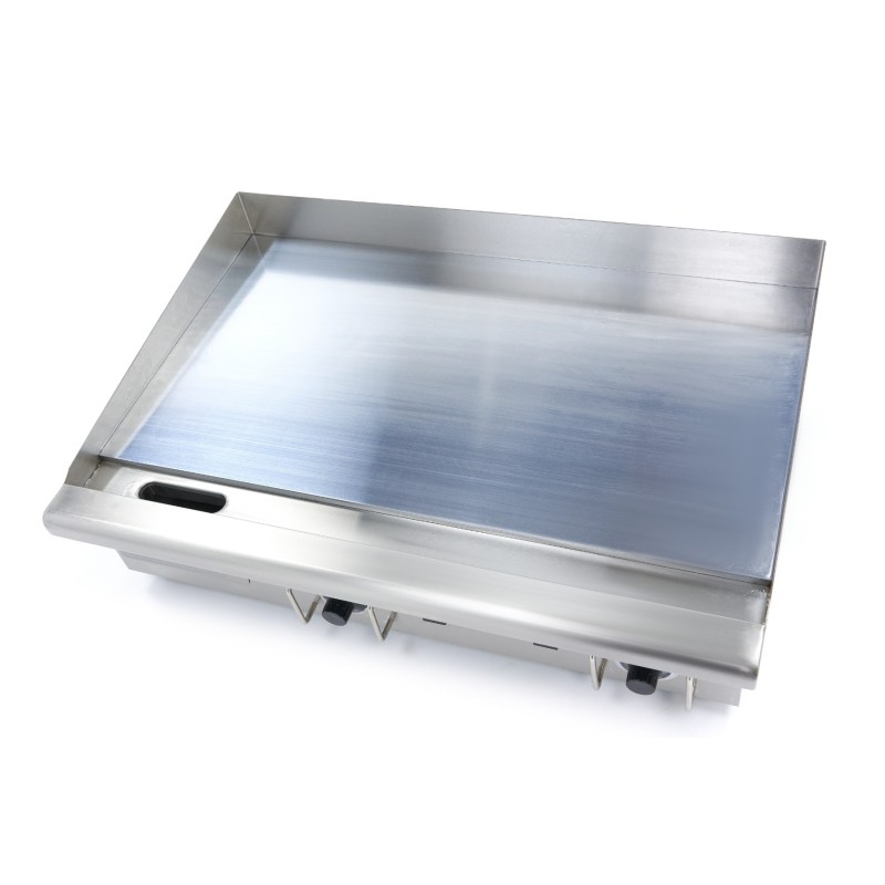 Maxima - Plaque de cuisson - Chrome lisse - 73cm - avec bac de récupération - 400V