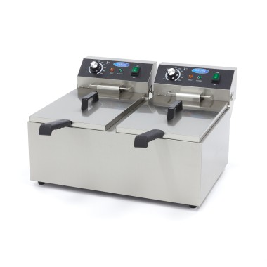 Maxima - Friteuse - 2 x 11L - 2 paniers - jusqu'à 2,8 kg de frites