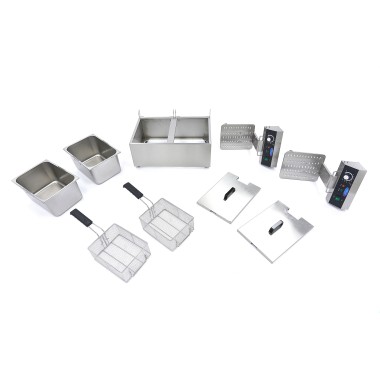 Maxima - Friteuse - 2 x 11L - 2 paniers - jusqu'à 2,8 kg de frites