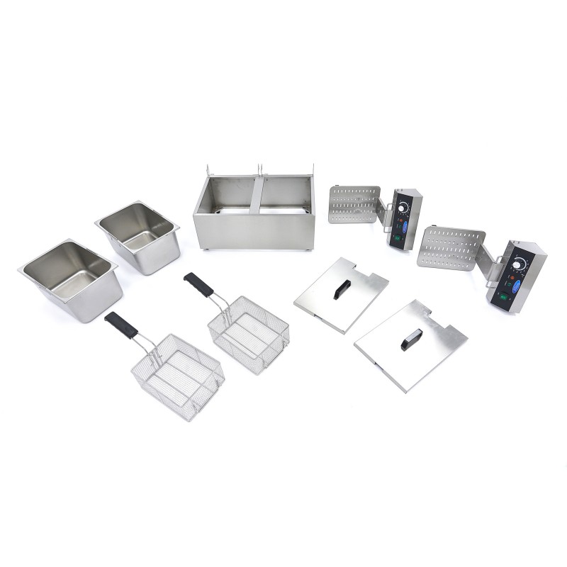 Maxima - Friteuse - 2 x 11L - 2 paniers - jusqu'à 2,8 kg de frites