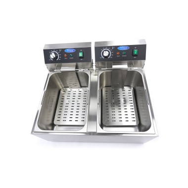 Maxima - Friteuse - 2 x 11L - 2 paniers - jusqu'à 2,8 kg de frites