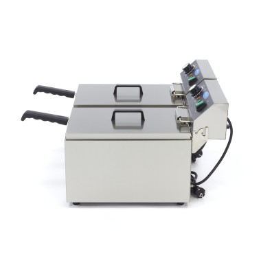 Maxima - Friteuse - 2 x 11L - 2 paniers - jusqu'à 2,8 kg de frites