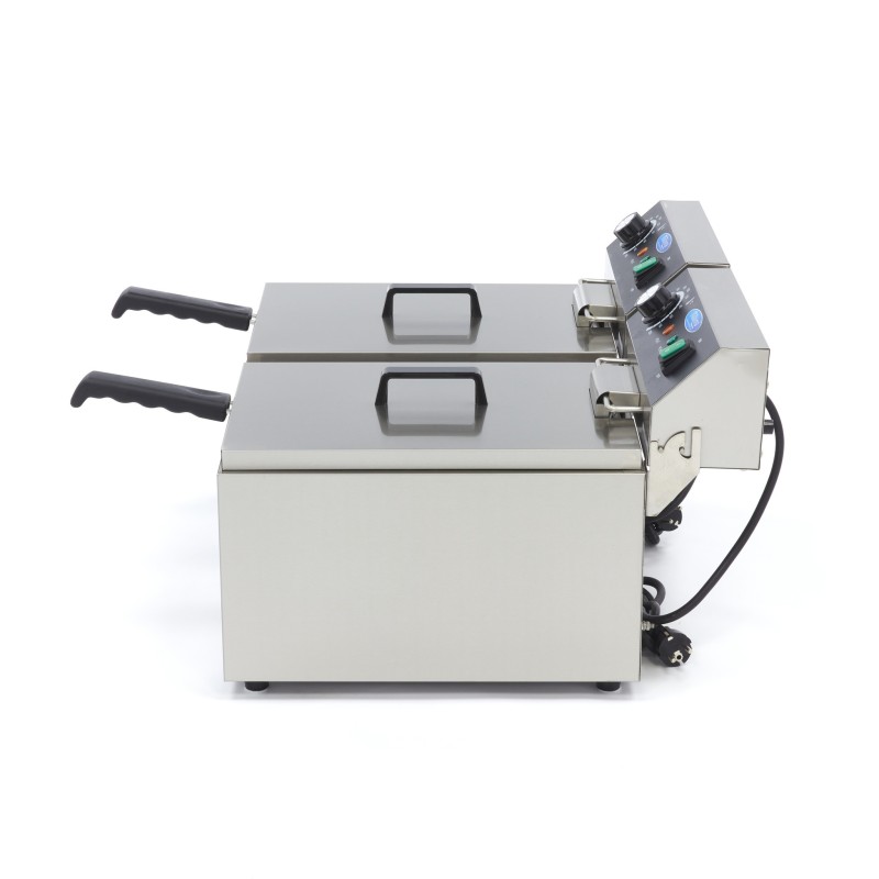 Maxima - Friteuse - 2 x 11L - 2 paniers - jusqu'à 2,8 kg de frites