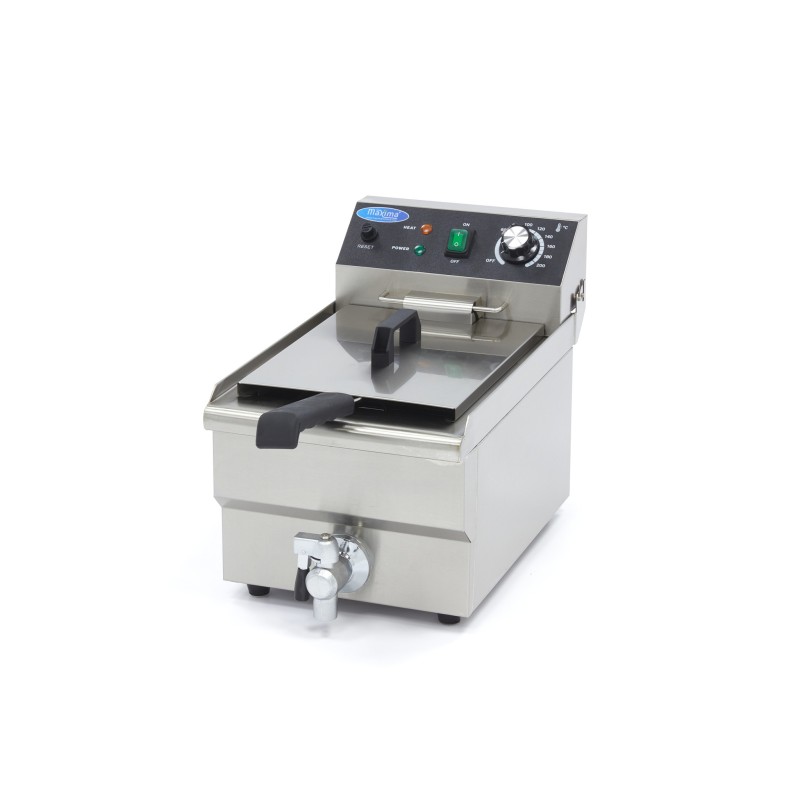 Maxima - Friteuse - 10L - 1 panier - avec robinet de vidange