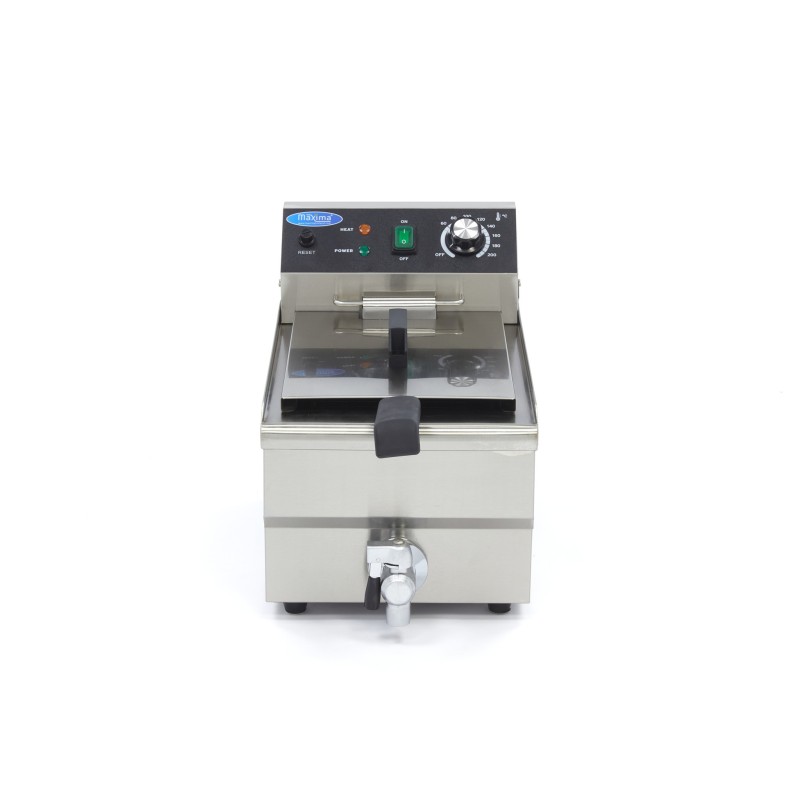 Maxima - Friteuse - 10L - 1 panier - avec robinet de vidange
