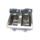 Maxima - Friteuse - 2 x 10L - 2 Paniers - avec Robinet de Vidange