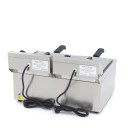 Maxima - Friteuse - 2 x 10L - 2 Paniers - avec Robinet de Vidange