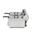 Maxima - Friteuse - 2 x 10L - 2 Paniers - avec Robinet de Vidange