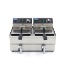 Maxima - Friteuse - 2 x 10L - 2 Paniers - avec Robinet de Vidange