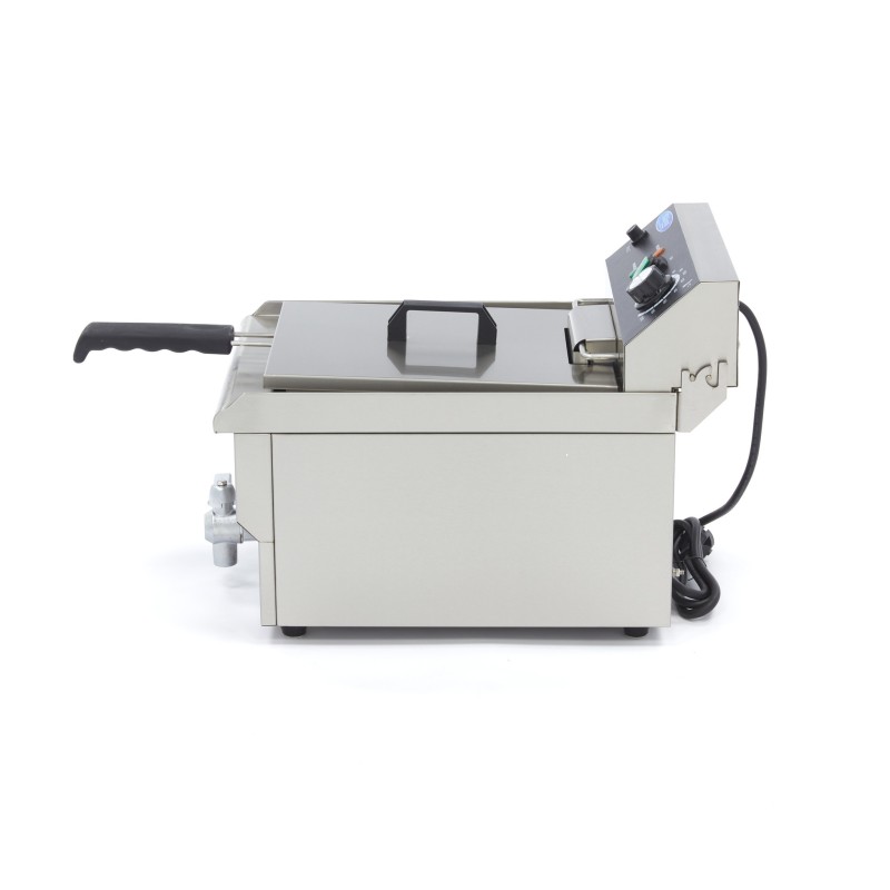 Maxima - Friteuse - 13L - 1 Panier - avec Robinet de Vidange