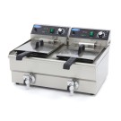 Maxima - Friteuse - 2 x 13L - 2 paniers - avec robinet de vidange