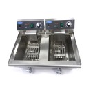 Maxima - Friteuse - 2 x 13L - 2 paniers - avec robinet de vidange