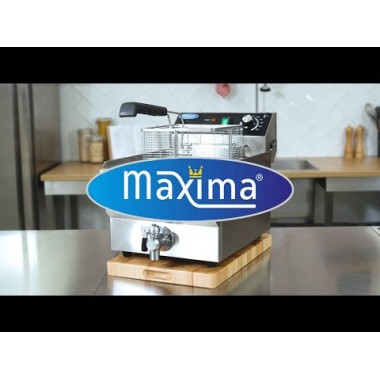 Maxima - Friteuse - 2 x 13L - 2 paniers - avec robinet de vidange