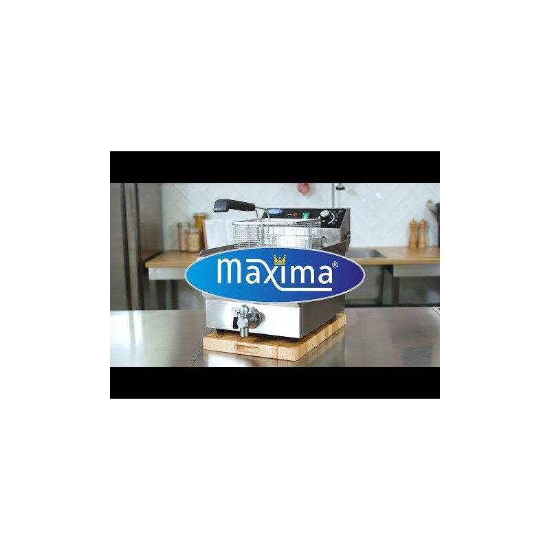 Maxima - Friteuse - 2 x 13L - 2 paniers - avec robinet de vidange