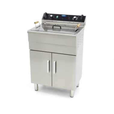 Maxima - Friteuse - 30L - 1 panier - avec robinet de vidange et support