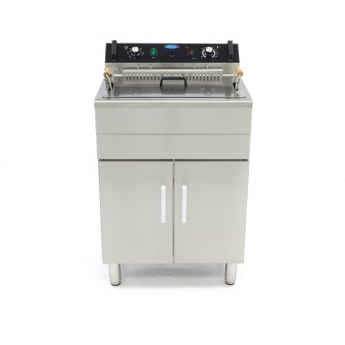 Maxima - Friteuse - 30L - 1 panier - avec robinet de vidange et support