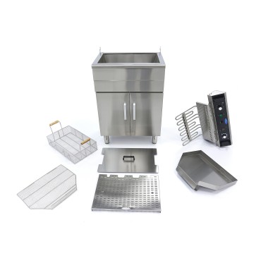 Maxima - Friteuse professionnelle - 35L - 1 panier - avec robinet de vidange - 400V