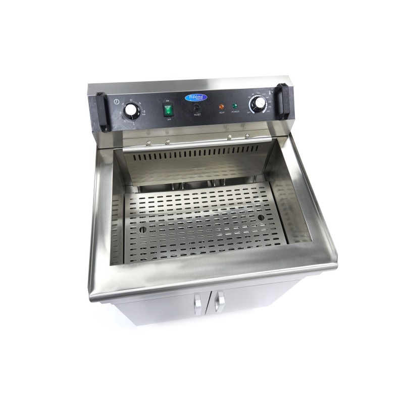 Maxima - Friteuse professionnelle - 35L - 1 panier - avec robinet de vidange - 400V