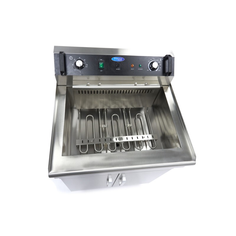 Maxima - Friteuse professionnelle - 35L - 1 panier - avec robinet de vidange - 400V