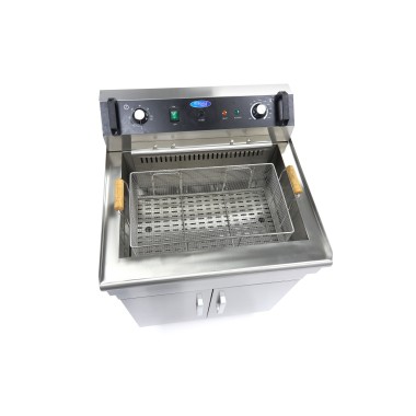 Maxima - Friteuse professionnelle - 35L - 1 panier - avec robinet de vidange - 400V