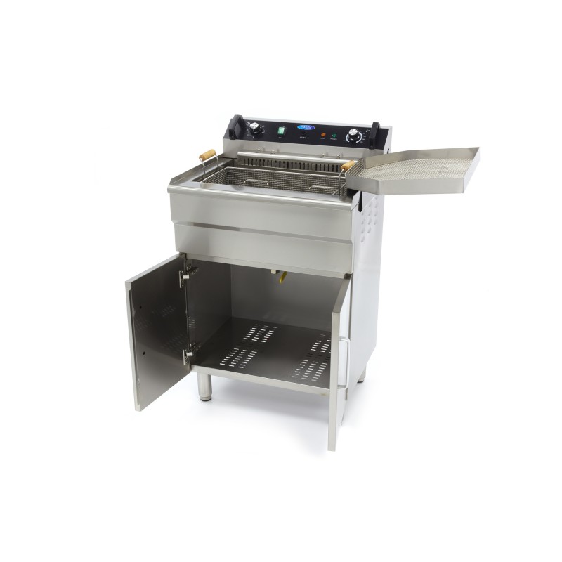 Maxima - Friteuse professionnelle - 35L - 1 panier - avec robinet de vidange - 400V