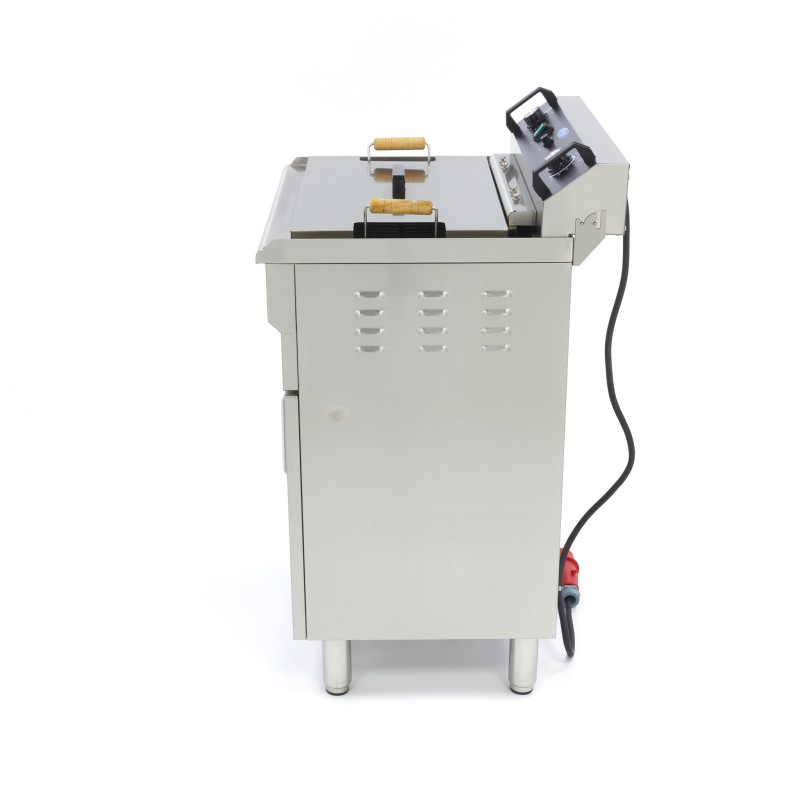 Maxima - Friteuse professionnelle - 35L - 1 panier - avec robinet de vidange - 400V