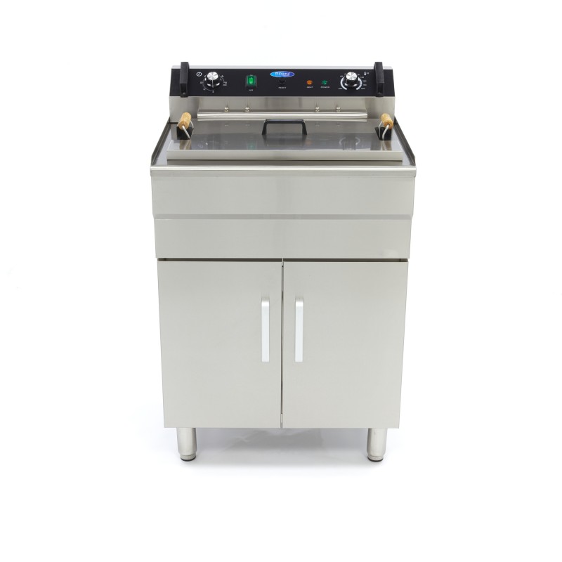 Maxima - Friteuse professionnelle - 35L - 1 panier - avec robinet de vidange - 400V
