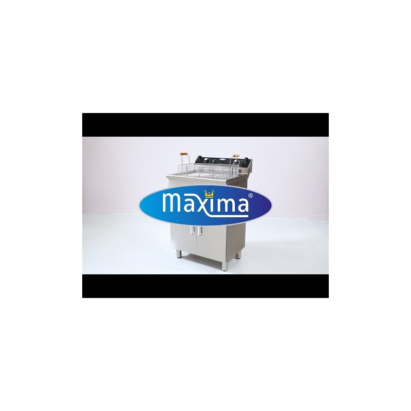 Maxima - Friteuse professionnelle - 35L - 1 panier - avec robinet de vidange - 400V