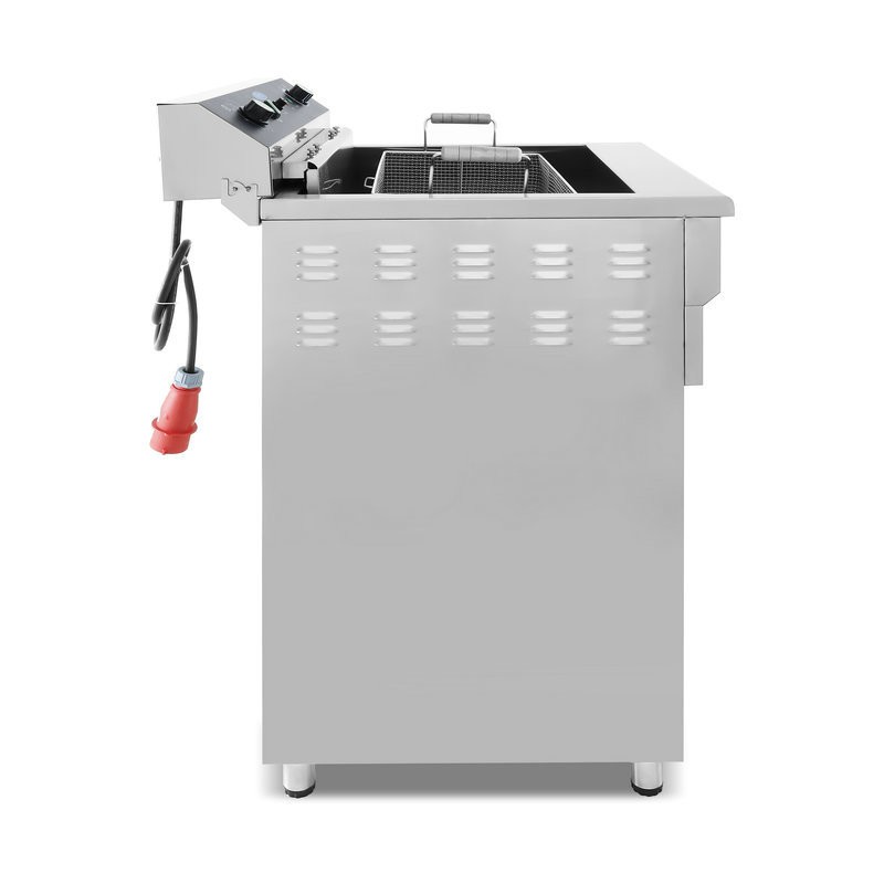 Maxima - Friteuse professionnelle - 45L - 1 panier - avec robinet de vidange - 400V