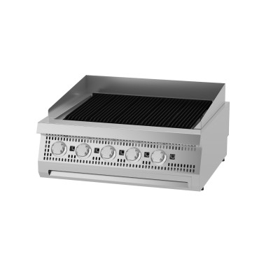 Maxima - Grill à Charbon de Bois Premium - 5 Zones - Double Unité - Profondeur de 90cm - Gaz