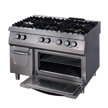 Maxima - Cuisinière Premium - 6 brûleurs - Unité triple - Profondeur de 90 cm - Gaz inclu Four électrique