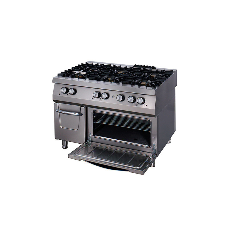 Maxima - Cuisinière Premium - 6 brûleurs - Unité triple - Profondeur de 90 cm - Gaz inclu Four électrique