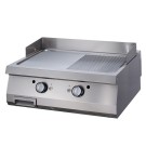 Maxima - Plaque de cuisson premium - Chrome mi-cannelé - Double unité - 90cm de profondeur - Électrique