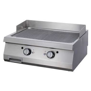 Maxima - Plaque de cuisson haut de gamme - Rainurée en chrome - Double unité - Profondeur de 90cm - Électrique