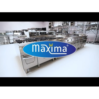 Maxima - Friteuse Premium - 2 x 22L - Double Unité - Profondeur de 90cm - avec Robinet de Vidange - Gaz