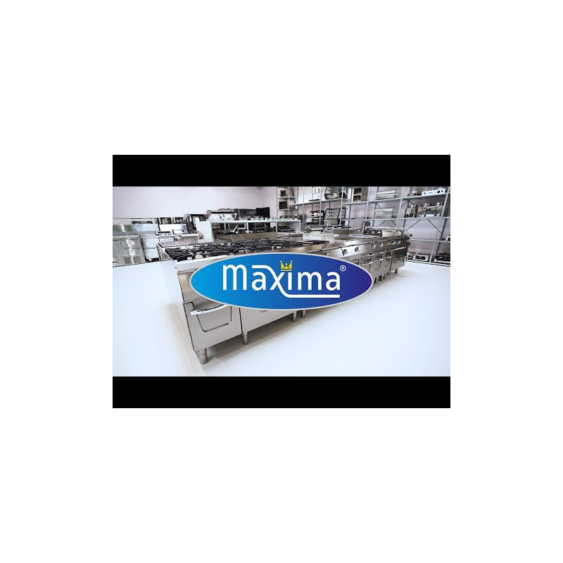 Maxima - Friteuse Premium - 2 x 22L - Double Unité - Profondeur de 90cm - avec Robinet de Vidange - Gaz