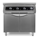 Maxima - Cuisinière - 4 feux - Induction - Profondeur de 70cm - avec support