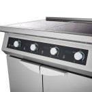 Maxima - Cuisinière - 4 feux - Induction - Profondeur de 70cm - avec support
