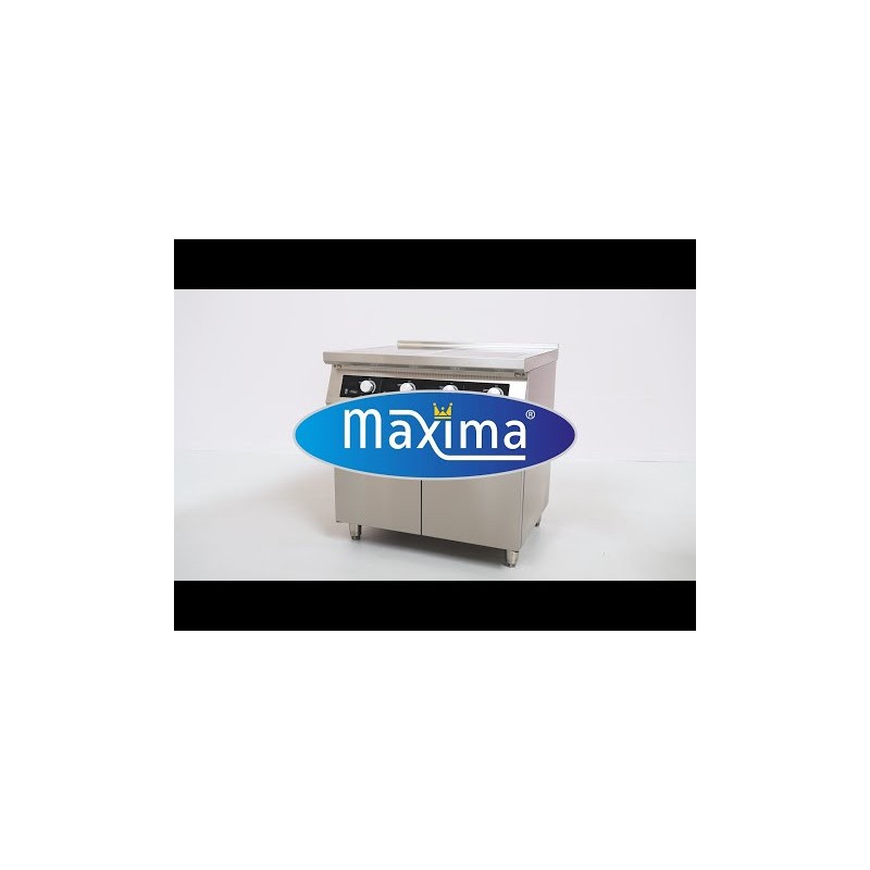 Maxima - Cuisinière - 4 feux - Induction - Profondeur de 70cm - avec support