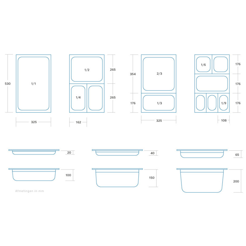Maxima - Conteneur Gastronorm - 1/2 GN - Profondeur 10cm - Polycarbonate